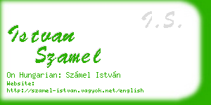 istvan szamel business card