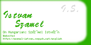 istvan szamel business card